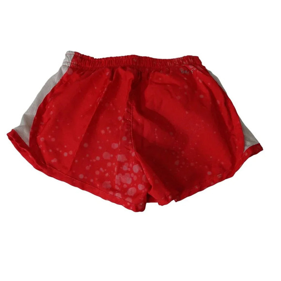 Nike Dri-Fit Girls Athletic Running Shorts Red Size 4T with Mesh Sides Liner - Picture 2 of 9